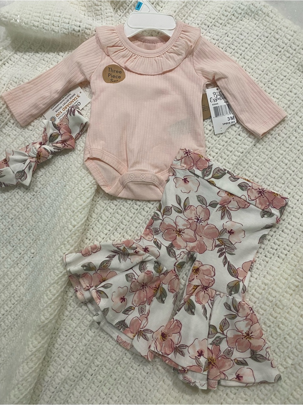 Baby Essentials Floral 3 piece pant set